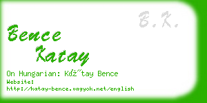bence katay business card